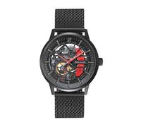 Pierre Lannier - Estuche para hombre, diseño de Paddock, color negro y Milanese de acero, pulsera de 22 mm, Negro , one size
