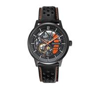 Pierre Lannier Paddock Men Watch Black Dial Black Leather Strap 22 MM, Negro , one size