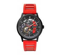 Pierre Lannier Paddock Men Watch Black Dial Red Rubber Strap 22 MM, Negro , one size