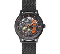 Pierre Lannier Paddock - Reloj automático de malla Milanesa naranja - 22 mm