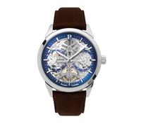 Pierre Lannier Montre automatique squelette Cuir Collection Monarck