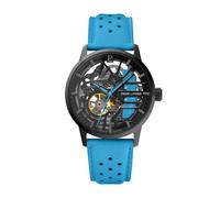 Pierre Lannier Reloj de mujer Paddock automático correa de cuero azul