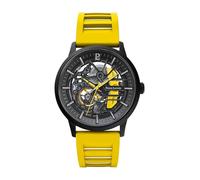 Pierre Lannier Paddock Men Watch Black Dial Yellow Rubber Strap 22 MM, Negro , one size, correa
