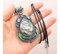 Pierre naturelle Agates pendentif collier Lapis lazuli Rose cristal pendentif dames collier Antique argent bijoux cadeau-Ormeau