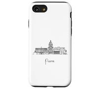 Pierre South Dakota Skyline US Viajes Souvenirs Paisaje urbano Carcasa para iPhone SE (2020) / 7 / 8