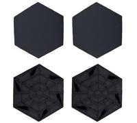 Pierres de Marche Jardin | Lote 4 Dalles 39,5x39,5cm Résine PC ABS aspecto Natural | Pavés décoratifs,Piquets ancrage inclus | Antidérapant,Léger,Solide,Résistant | Chemin,Terrasse,Pelouse