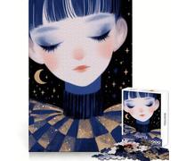 Pierrot bajo un Cielo Estrellado para Adultos, Rompecabezas de 1000 Piezas, Juguete para ejercitar la Mente, diversión Familiar, Corte de precisión, Regalo Encantador (38x52cm)