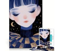 Pierrot bajo un Cielo Estrellado para Adultos, Rompecabezas de 1000 Piezas, Juguete para ejercitar la Mente, diversión Familiar, Corte de precisión, Regalo Encantador (38x52cm)