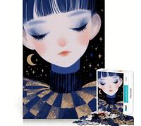 Pierrot bajo un Cielo Estrellado, Rompecabezas de 1000 Piezas para Adolescentes, Juguete Mental, Momento de Paz, Corte Premium, Regalo artístico (38x26cm)