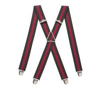 PIERROT Tirantes para Hombre - Clips Extra Fuerte - Sólidos y Artesanales para Hombres Garantía de por vida - Tirantes para Pantalones - Una Talla Para Todos