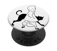 Pierrot y Gato, de San Pablo de Aubrey Beardsley (1893) PopSockets PopGrip Adhesivo