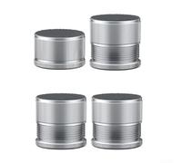 Pies ajustables para muebles, patas de nivelación autoadhesivas, patas de metal de 2,3 a 3,9 cm de altura con almohadillas de silicona para bricolaje en casa y oficina (plateado)