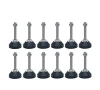 Pies ajustables, pies niveladores de alta resistencia, Juego de 10 piezas de copas ajustables for pies, base de goma sólida, patas con bisagras, patas for muebles, patas niveladoras(60*m14*100mm)