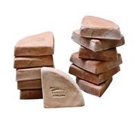 Pies/Arandelas para macetas, en Lugar de pies Planos, Resistentes a Las heladas, Triangulares, Terracota, Largo: 7,7 cm, Ancho: 7,7 cm, Alto: 2 cm