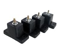 Pies de apoyo resistentes, almohadilla protectora de condensador, material de goma con efecto amortiguador, unidad exterior con base estable, aire acondicionado de 4.3 x 3.2 x 1.9 pulgadas