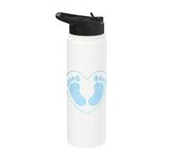 Pies de bebé, va a ser un niño Es un niño, fiesta de baby Stainless Steel Insulated Water Bottle