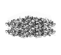 Pies de Bolsas de 200 Piezas, Pernos Planos de Cuero Plateado Bolso Bolso Bolso Bolsos de Clavos de Cono Bolsos Accesorios para Manualidades de 12 Mm para Hacer