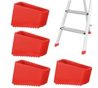 Pies de escalera de 4 piezas, almohadillas de goma de la escalera anti-deslizamiento en espesas para elevadores de ingeniería telescópica estándar, almohadillas