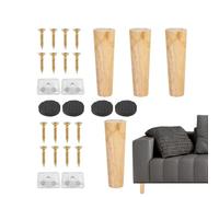 Pies De Gabinete De Madera: Patas De Repuesto De Madera Maciza, Poste Circular Para Moño, Soporte De Sofá Tallado Para Sillón, Aparador, Silla Reclinable, Soporte De Maderaa,Proyecto De Reparación De
