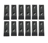 Pies de Goma Parachoques RLECS 12 unids Negro Rectangular Patas de Goma Parachoques gabinetes Muebles pies Patas Almohadillas