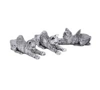 Pies de Maceta de Animales de Resina, Elevadores de Macetas, Soporte de Bronce Hecho a Mano con 3 Pies Ajustables para Decoración del Hogar, Maceteros de Interior y Exteri (Gato Perezoso)