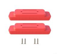 Pies de montaje de ABS con tornillos para sistema, soportes de fijación de caja de herramientas rojos para un almacenamiento y organización mejorados, compatibles con carrito (2 piezas)