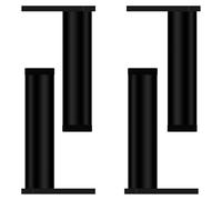 Pies de Muebles Ajustables, 4 Patas para Mesas Negro Pies Soporte Aleación Aluminio | Acabado Anodizada Tornillos de Montaje Incluidos M4*18mm Armario de Servicio Pesado para Renovar Muebles 20cm/7.9"