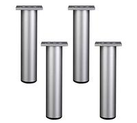 Pies de muebles ajustables de 4 piezas Fees, patas de mesa de aleación de aluminio, pierna de soporte, pierna de cocina, pierna de sofá, pies de cama, patas de gabinete de baño de metal (7 pulgadas/18