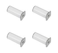 Pies de Muebles Blanco Cuadradas, 4 Piezas Patas para Mesas Regulables Pie Sofá Patas Armario Aleación de Aluminio | Anodizada Pata para Cama Altura Opcional: 6-30cm Gabinete Pies Soporte 6cm/2.4"