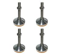 Pies de Nivelación para Trabajo Pesado, Rosca M12 2.4''/60mm Dia. Tornillo de nivelación. 1700 LB Niveladores Ajustables para Banco de Trabajo, Maquina, Muebles(D60*M12*L50, 4-Pack, Naranja)