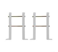 Pies de radiador de hierro fundido, soporte fijo vertical grueso para diseño tradicional, construcción de acero de bajo carbono con resistencia al rocío de sal, opciones de color blanco (10 cm)