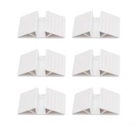 Pies de soporte para puerta de mascotas, soportes de refuerzo triangulares para perros de madera, patas estabilizadoras de plástico PP con parte inferior automática, 4 unidades (6 unidades)