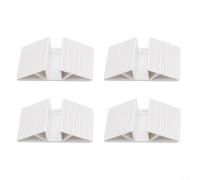 Pies de soporte para puerta de mascotas, soportes de refuerzo triangulares para perros de madera, patas estabilizadoras de plástico PP con parte inferior automática, 4 unidades (4 unidades)