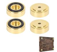 Pies de tabla de cortar de latón dorado, paquete de 4 con almohadillas antideslizantes para un uso seguro de la tabla de cortar, patas de muebles y proyectos en el hogar