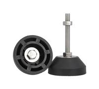 Pies niveladores 1-4 piezas M8 M10 M12 patas de torno ajustables de diámetro 40/50 mm galvanizadas roscadas almohadillas niveladoras patas articuladas base fija (D40xM12x80, 1 unidad)