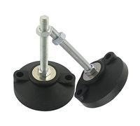 Pies niveladores, 2 copas for patas de muebles ajustables con rosca M14, base nailon reforzado 100 mm diámetro, articuladas for armario, pie nivelador(M14x100mm)