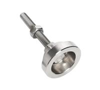 Pies niveladores ajustables para muebles 1/2/4P M6 M8 M10 M12 304 Acero inoxidable pesado fijo ajustable tornillo tope de pierna Base giratoria torno articulado patas deslizantes(D50xM14x80,2 PCS)
