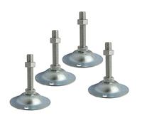 pies niveladores de alta resistencia, 4 Uds. Tazas ajustables for patas de muebles, con orificios instalación, niveladoras Base 80mm diámetro, for cocinas, garajes(M12x100mm)