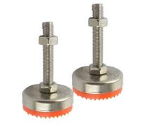 pies niveladores de alta resistencia, Pies niveladores de rosca ajustables for muebles, Base goma 80mm diámetro, for sofá, gabinete, oficinas, M14x100mm, 2 uds