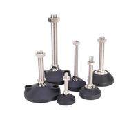 Pies niveladores for muebles, 4 Uds., M8, M10, M12, M16, Base giratoria de rosca, soporte ajustable for patas de mesa(D80XM10X80)