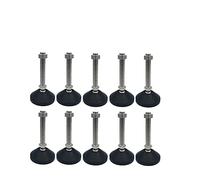 Pies niveladores, juego de 10 piezas copas ajustables for pies, base nailon reforzado, con bisagras, ajuste patas for muebles, 2,4 pulgadas diámetro(60*M10*50mm)