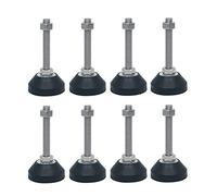 Pies niveladores, nivel de pierna giratorio M8M10M12 Mm, pie ajustable, deslizante muebles con tornillo, juego 8 piezas(40*m12*80mm)