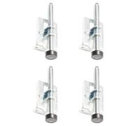 Pies niveladores para Muebles, 4 Paquetes de niveladores en Forma de L para Patas de Muebles, 70mm/2.8'' Zincado Pies niveladores de Metal para mesas, armarios, Bancos de Trabajo y armarios