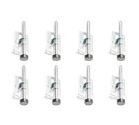 Pies niveladores para muebles, 8 paquetes de niveladores en forma de L para patas de muebles, 70mm/2.8'' Zincado Pies niveladores de metal para mesas, armarios, bancos de trabajo y armarios