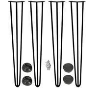 Pies para muebles, juego de 4 unidades, mesa y armario intercambiables, patas de horquilla, con protector de suelo y tornillos, disponible en altura de 10 cm a 71 cm