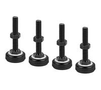 Pies para rack Lanberg AK-1602-B M10 ABS Metal Negro RAL9004 60kg Pack 4