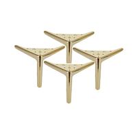 Pies triangulares metálicos, 4 patas triangulares metálicas for muebles, 600 kg, multicolor, 12-25 cm(Titanium Gold,25cm/9.8in)