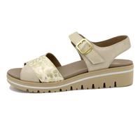 PieSanto - 250778 Sandalia Plantilla Extraíble Ante Metal Beig para: Mujer talla: 36