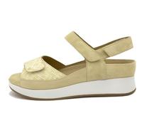 PieSanto - 260422 Sandalia Plantilla Extraíble Grabado Beig para: Mujer talla: 36