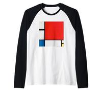 Piet Mondrian Composition with Red, Blue and Yellow Camiseta Manga Raglan